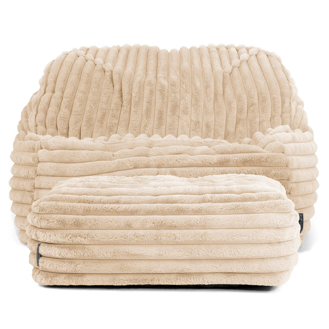 Zitzakstoel Sloucher - Ultra Pluche Corduroy Crème 03