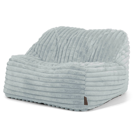 Zitzakstoel Sloucher - Ultra Pluche Corduroy Eendenei Blauw 01