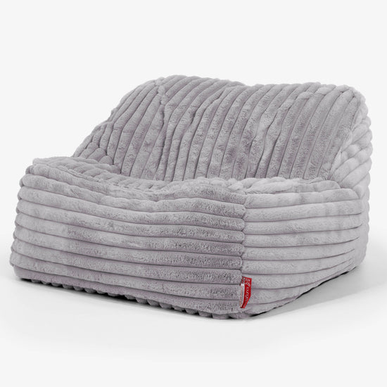 Zitzakstoel Sloucher - Ultra Pluche Corduroy Grijs 01