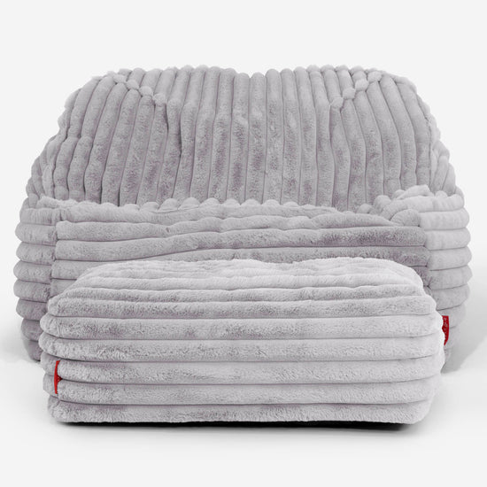 Zitzakstoel Sloucher - Ultra Pluche Corduroy Grijs 03