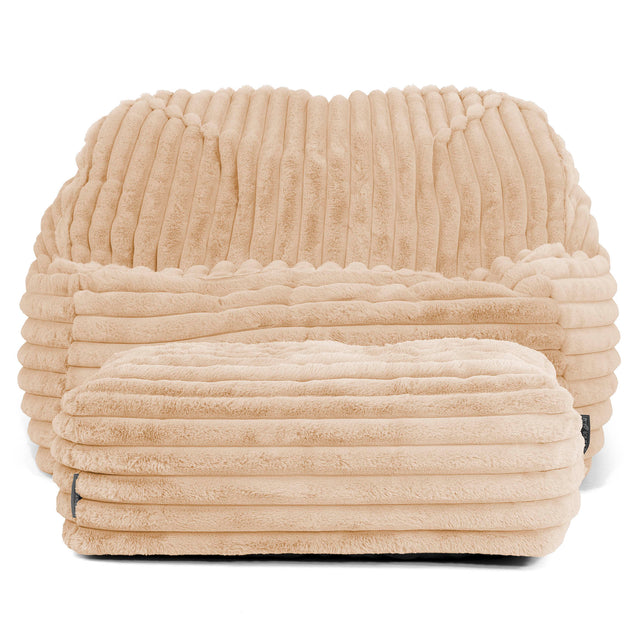 Zitzakstoel Sloucher - Ultra Pluche Corduroy Perzik 03