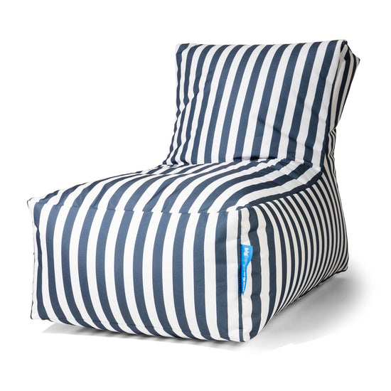 Outdoor Loungestoel Zitzak - Marineblauw Gestreept 01