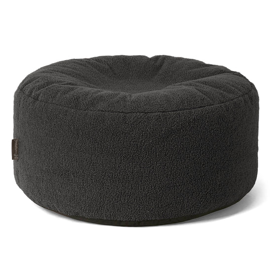 Ronde Poef - Boucle Graphite Grijs 01