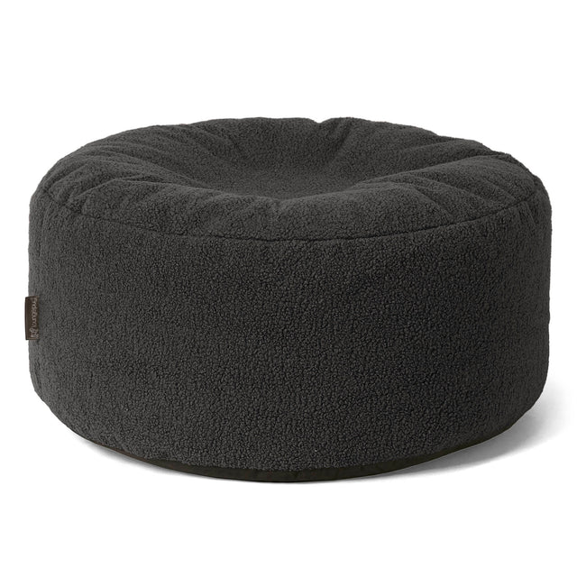 Ronde Poef - Boucle Graphite Grijs 01