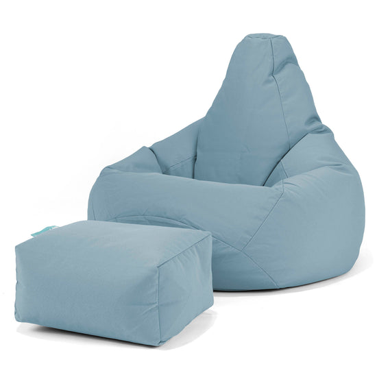 SoleiStorm™ Ultra 2000 h+ Zitzak Gaming Stoel - Olefin Baby Blauw 01