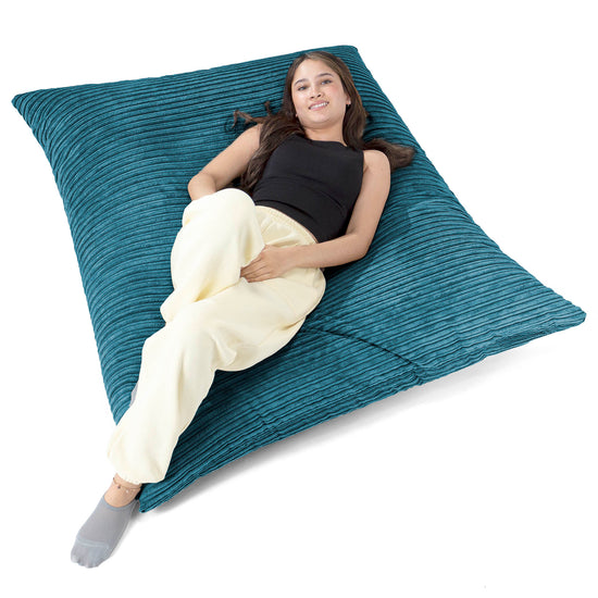 Zitzak Vloerkussen XL - Corduroy Teal 02