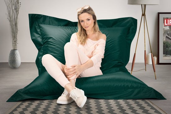 Big Bertha Original, Zitzak XXL, Poef, Donkergroen