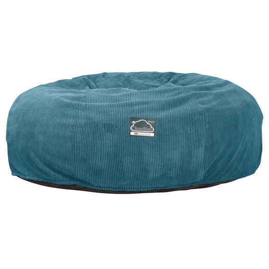 LOUNGE PUG, CloudSac 3000 XXL, Een King Size Zitzak Bank met Vezel-latex Vlokvulling, Wafelrib Petrol