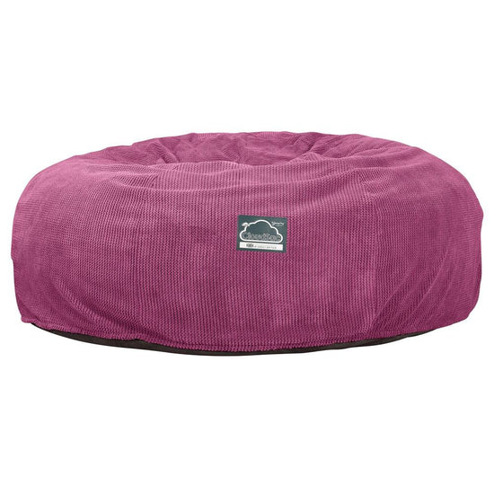 LOUNGE PUG, CloudSac 3000 XXL, Een King Size Zitzak Bank met Vezel-latex Vlokvulling, Wafelrib Roze