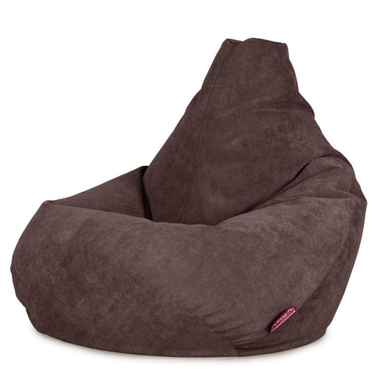 LOUNGE PUG - Zitzak Gaming Stoel - Fauteuil Poef - Wafelstof Chocolade