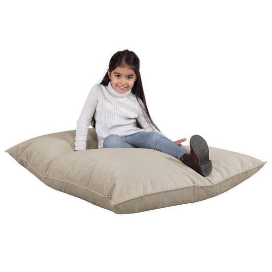 LOUNGE PUG, Kinder Zitzak Vloerkussen L, Fluweel Mink