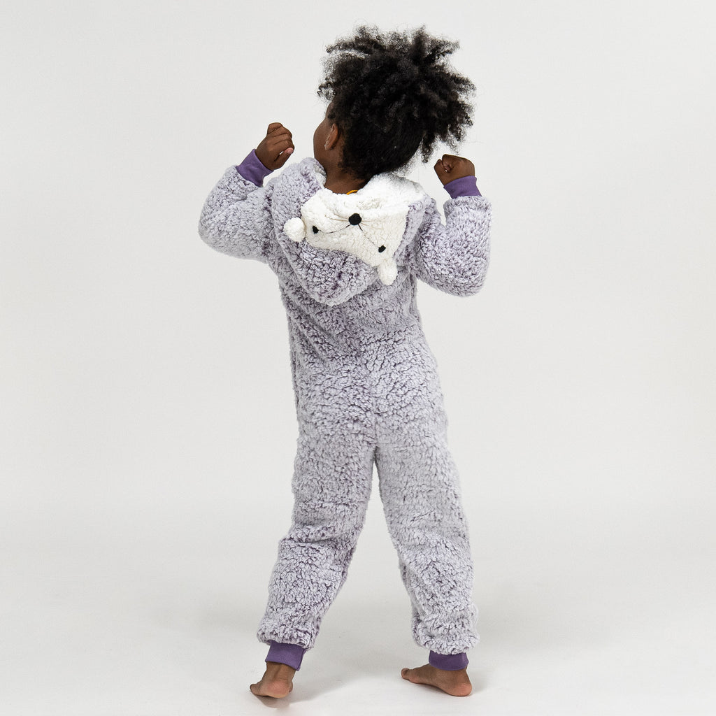 Animal Fleece-onesie voor Kinderen - Egel 04