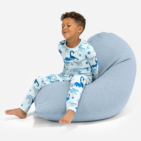 Kinderzitzak Tall 2-6 jaar oud - Stretchy Katoen Baby Blauw 01