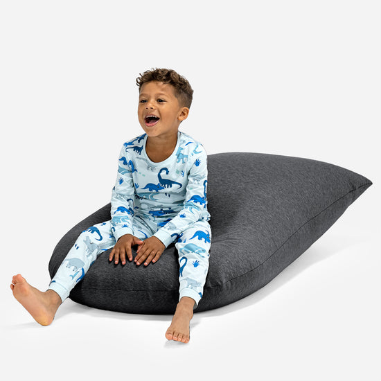 Kinderzitzak Tall 2-6 jaar oud - Stretchy Katoen Graphite 05