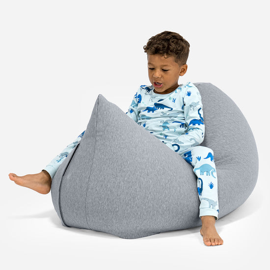 Kinderzitzak Tall 2-6 jaar oud - Stretchy Katoen Lichtgrijs 02