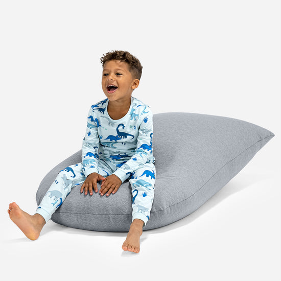 Kinderzitzak Tall 2-6 jaar oud - Stretchy Katoen Lichtgrijs 05