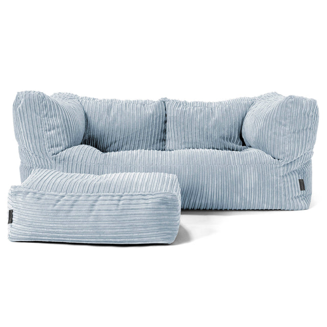 Albert' 2-zitsbank Zitzak - Corduroy Baby Blauw 02
