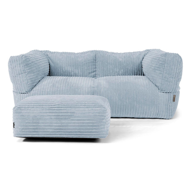 Albert' 2-zitsbank Zitzak - Corduroy Baby Blauw 02