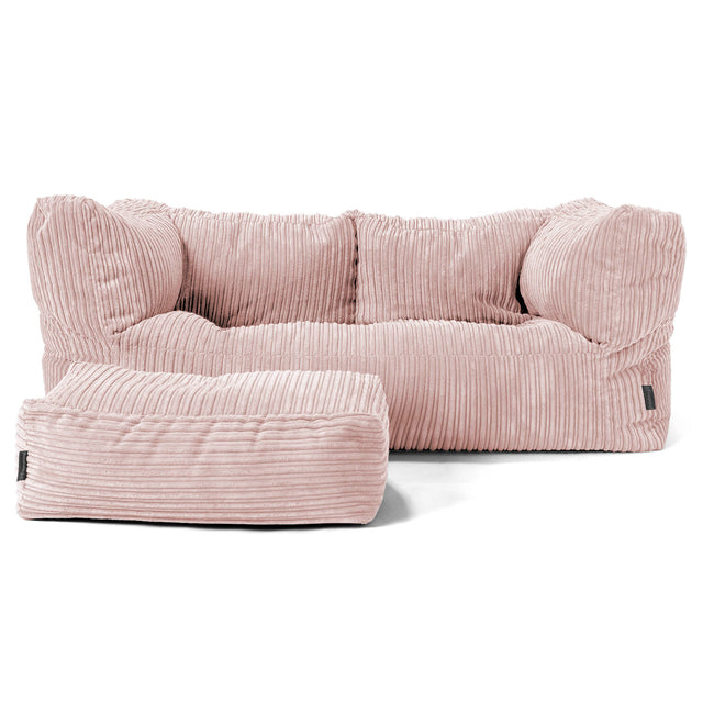 Albert' 2-zitsbank Zitzak - Corduroy Blozen Roze 02