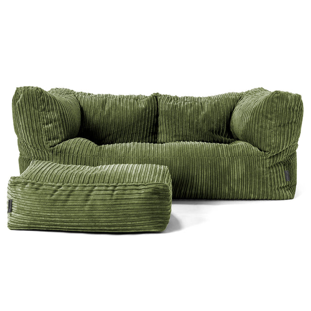Albert 2-zitsbank Zitzak - Corduroy Bosgroen 02