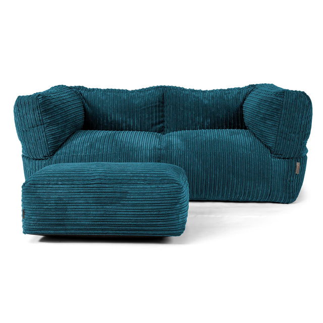 Albert' 2-zitsbank Zitzak - Corduroy Teal 02