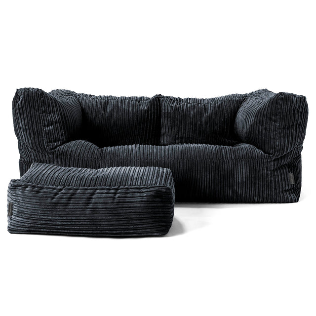 Albert' 2-zitsbank Zitzak - Corduroy Zwart 02