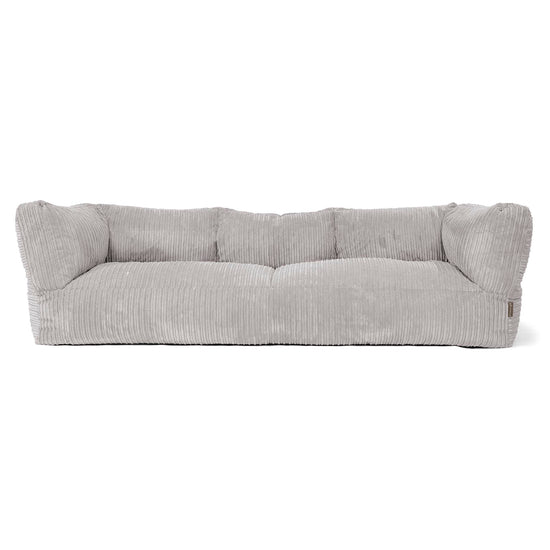 Albert 3-zitsbank Zitzak - Corduroy Aluminium Zilver 01