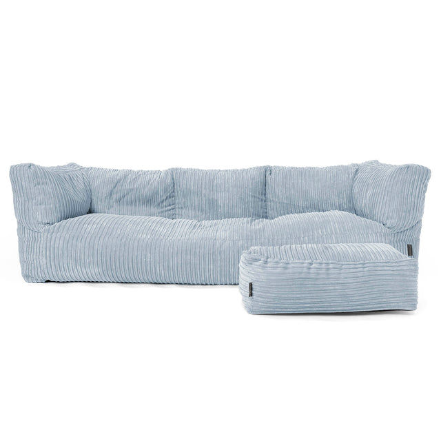 Albert' 3-zitsbank Zitzak - Corduroy Baby Blauw 02