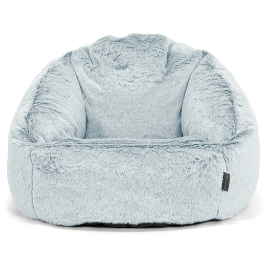 Zitzakstoel Bubble - Nepkonijnenbont Stoffig Blauw 01