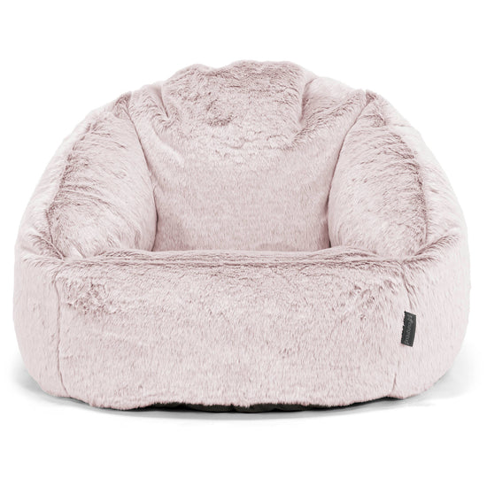 Zitzakstoel Bubble - Nepkonijnenbont Stoffig Roze 01
