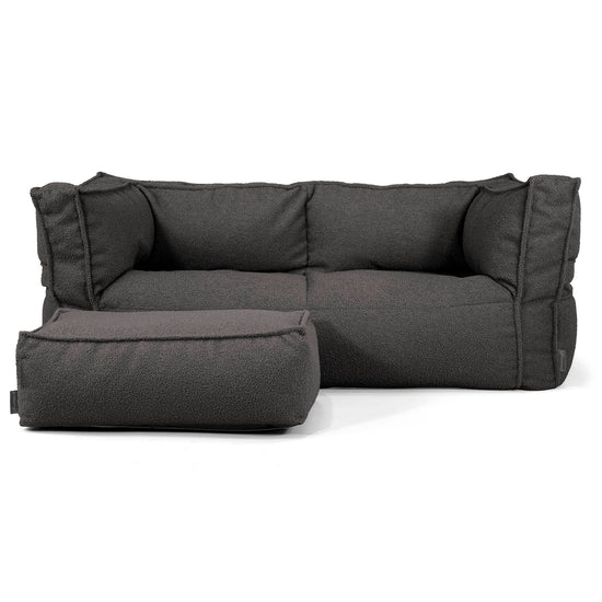 Albert 2-zitsbank Zitzak - Boucle Graphite Grijs_02