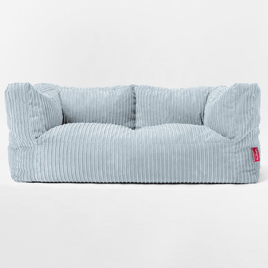 Albert Grote 3-zitsbank Zitzak voor Kinderen 3-14 jaar oud - Corduroy Baby Blauw 03