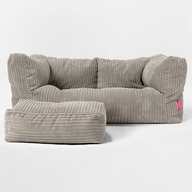 Albert Grote 3-zitsbank Zitzak voor Kinderen 3-14 jaar oud - Corduroy Mink 02