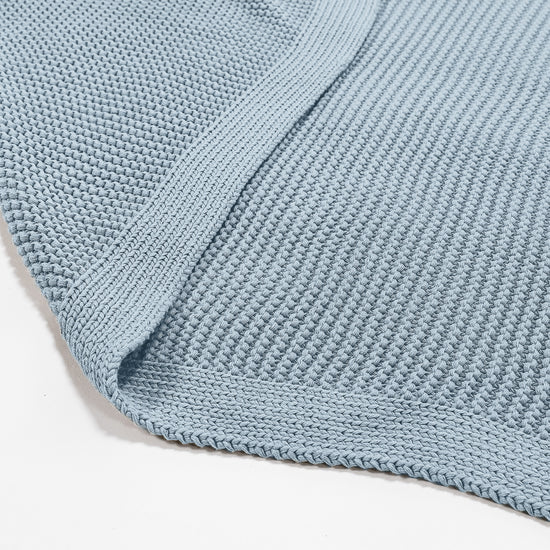 Bank Sierdeken - 100% Katoenen Ellos Mistig Blauw 02
