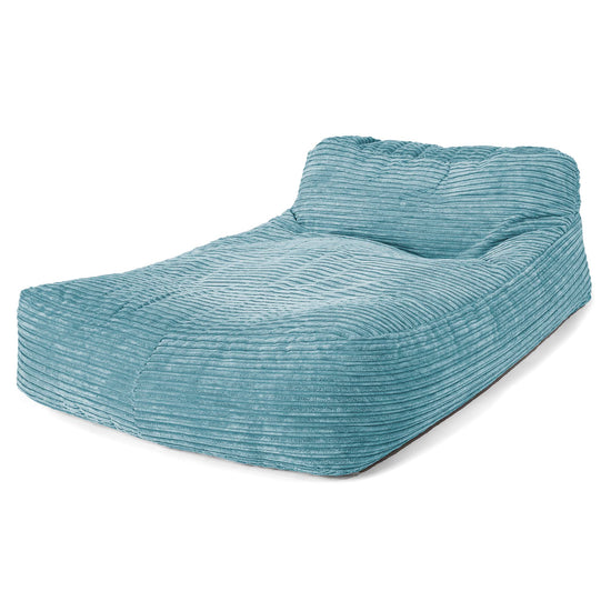 Chaise Longue Zitzak, Dubbele - Corduroy Petrol 01