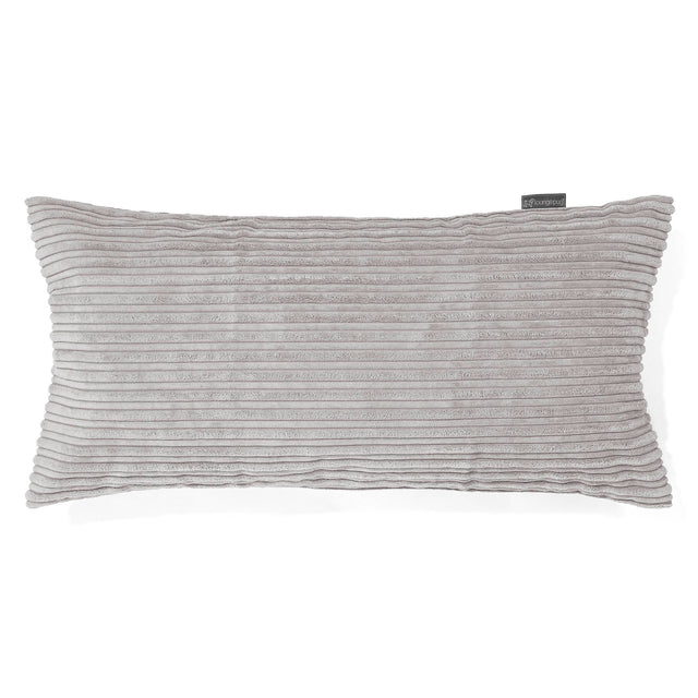 Gigantische Kussenhoes 40 x 80cm - Corduroy Aluminium Zilver 01