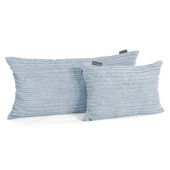 CloudSac 50 Gigantische Kussen met Vezel-latex Vlokvulling 40 x 80cm - Corduroy Baby Blauw 03