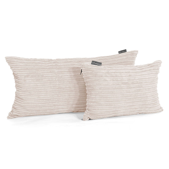 CloudSac 50 Gigantische Kussen met Vezel-latex Vlokvulling 40 x 80cm - Corduroy Ivoor 03