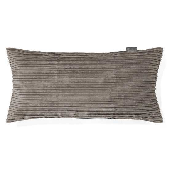 CloudSac 50 Gigantische Kussen met Vezel-latex Vlokvulling 40 x 80cm - Corduroy Graphite Grijs 01