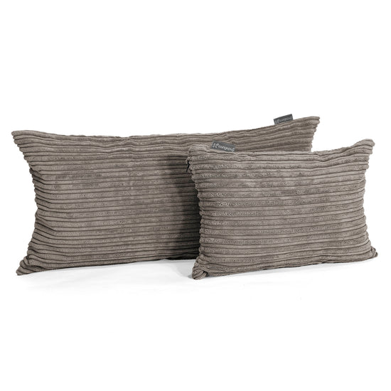 CloudSac 50 Gigantische Kussen met Vezel-latex Vlokvulling 40 x 80cm - Corduroy Graphite Grijs 03