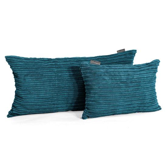 CloudSac 50 Gigantische Kussen met Vezel-latex Vlokvulling 40 x 80cm - Corduroy Teal 03