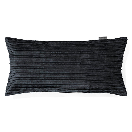 CloudSac 50 Gigantische Kussen met Vezel-latex Vlokvulling 40 x 80cm - Corduroy Zwart 01