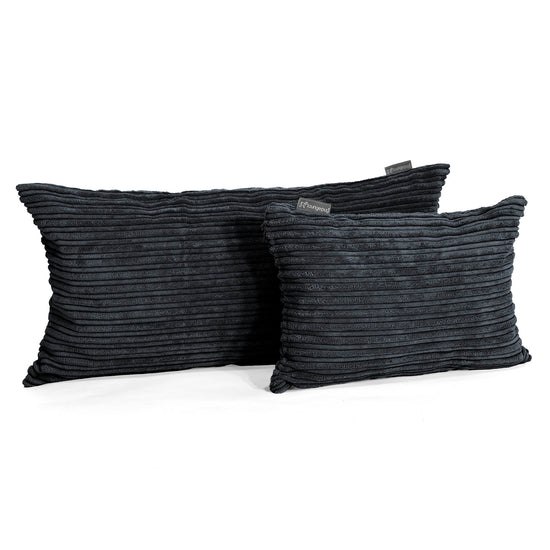 CloudSac 50 Gigantische Kussen met Vezel-latex Vlokvulling 40 x 80cm - Corduroy Zwart 03