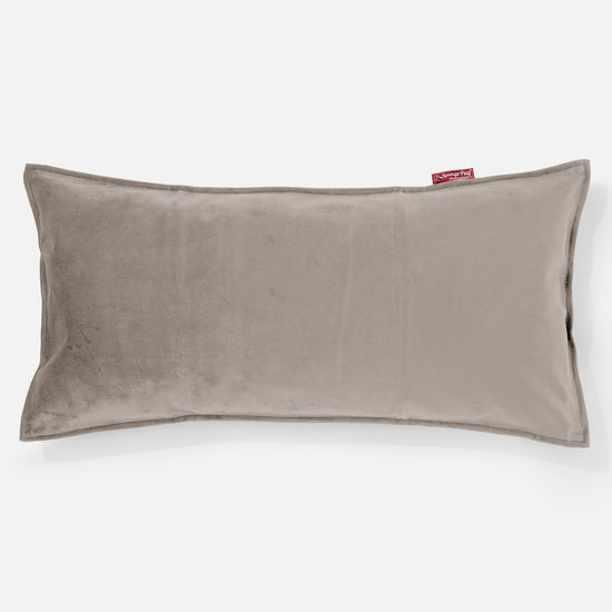 CloudSac 50 Gigantische Kussen met Vezel-latex Vlokvulling 40 x 80cm - Fluweel Mink 01