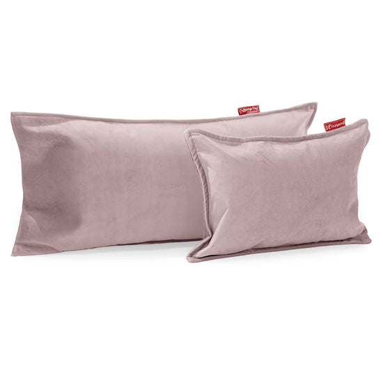 CloudSac 50 Gigantische Kussen met Vezel-latex Vlokvulling 40 x 80cm - Fluweel Roze 03