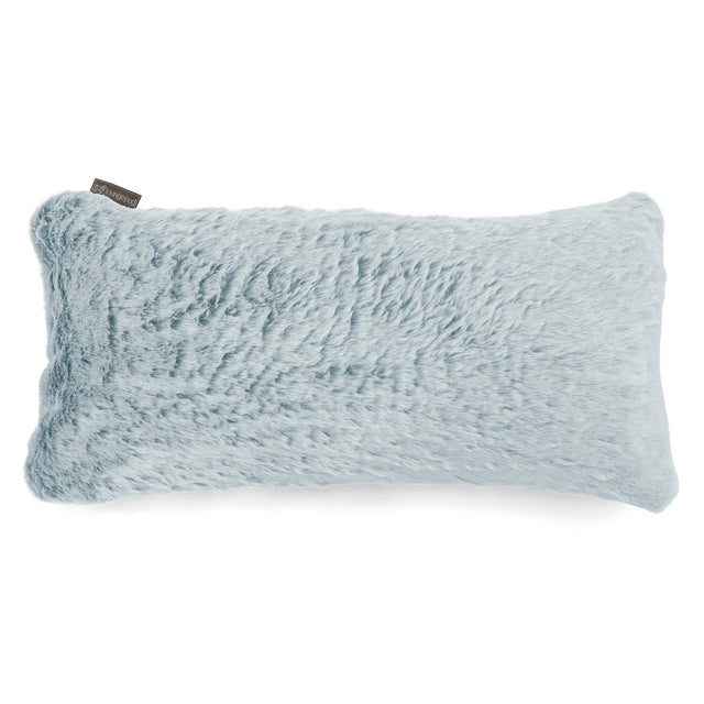 CloudSac 50 Gigantische Kussen met Vezel-latex Vlokvulling 40 x 80cm - Nepkonijnenbont Stoffig Blauw 01
