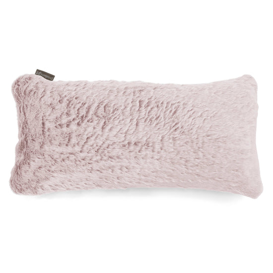 CloudSac 50 Gigantische Kussen met Vezel-latex Vlokvulling 40 x 80cm - Nepkonijnenbont Stoffig Roze 01