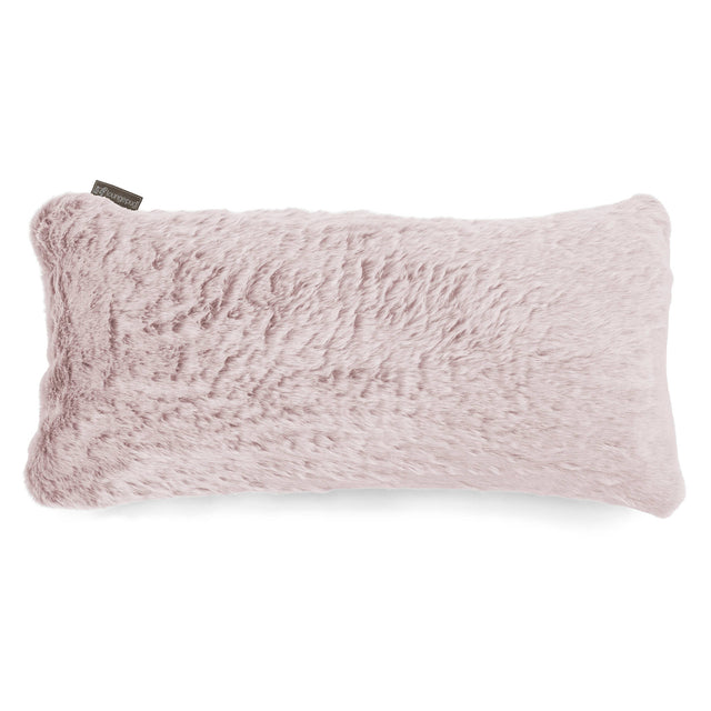 CloudSac 50 Gigantische Kussen met Vezel-latex Vlokvulling 40 x 80cm - Nepkonijnenbont Stoffig Roze 01