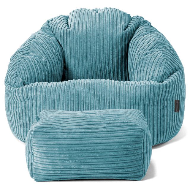 Zitzakstoel Bubble - Corduroy Petrol 02
