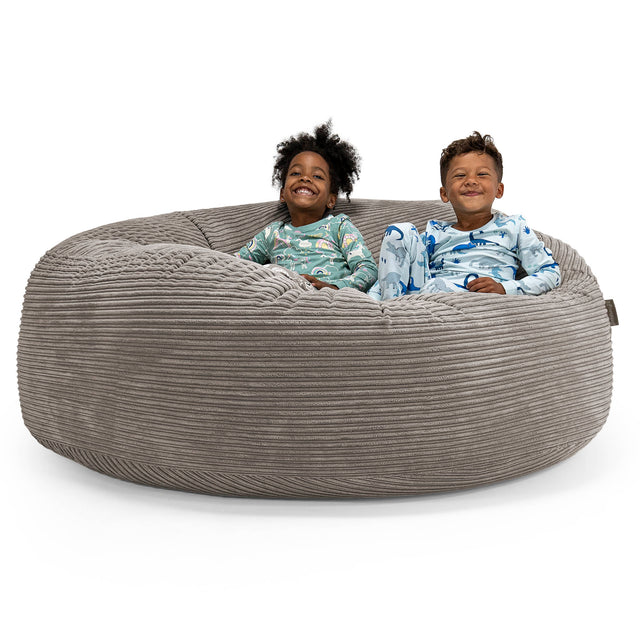 Enorme Kinderzitzak Gezinsformaat 3-14 jaar oud - Corduroy Graphite Grijs 01